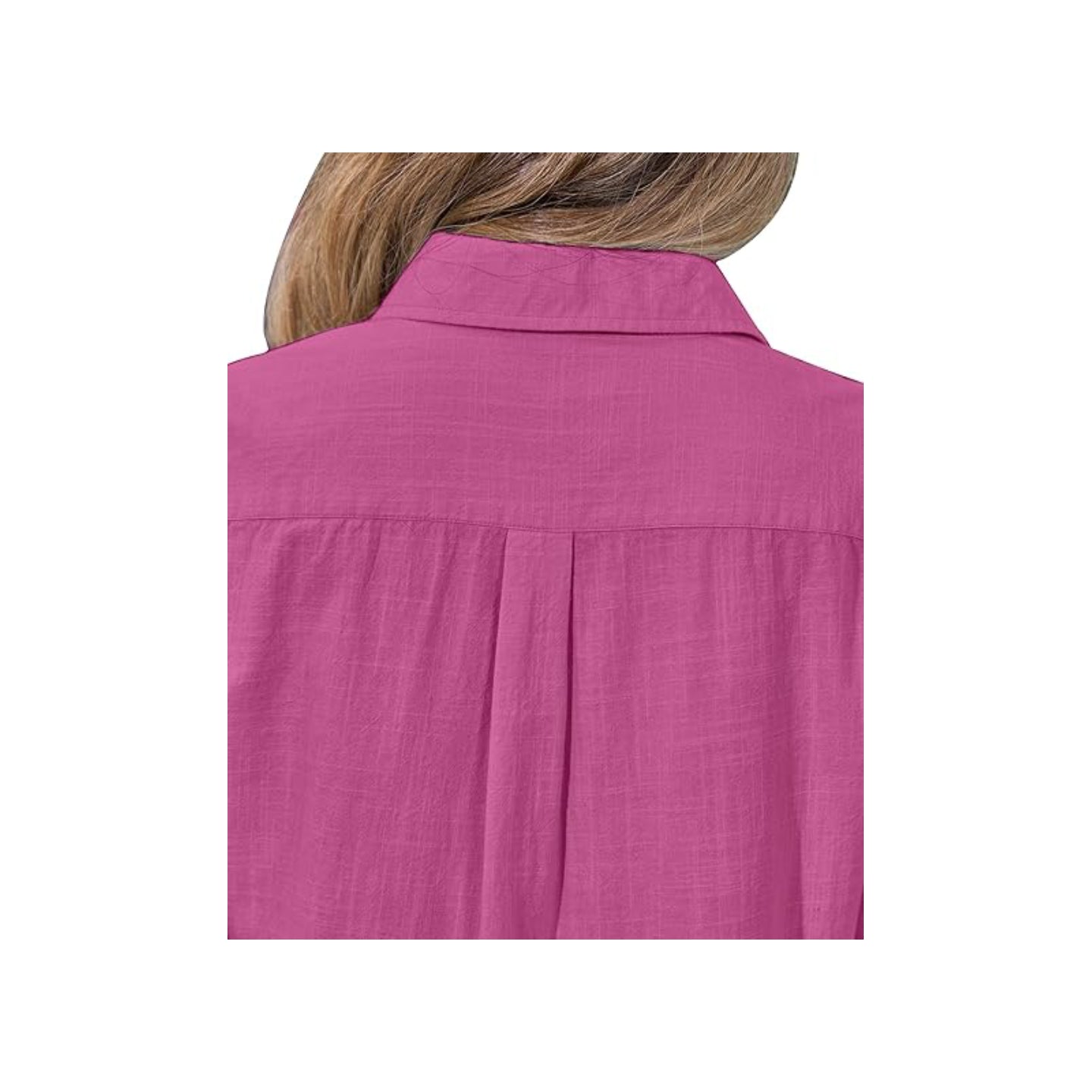 Womens Button Down Shirts Cotton Dress Shirts Long Sleeve Blouses V Neck Solid Casual Tunics Tops with Pockets