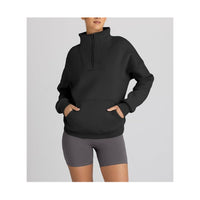Women Sweatshirts Half Zip Pullover  Hoodies