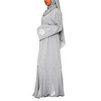 Laser Cut Embroidery Abaya