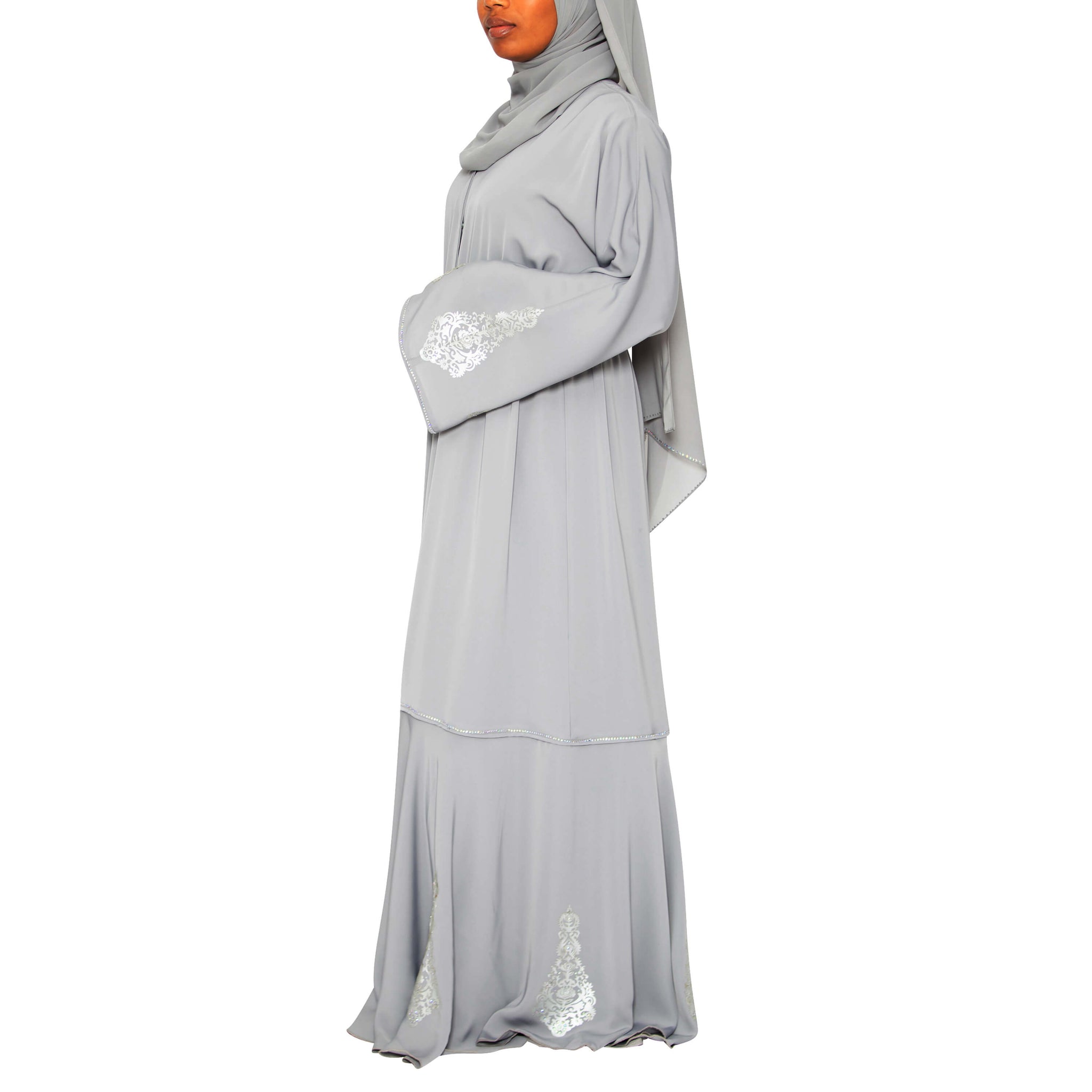 Laser Cut Embroidery Abaya