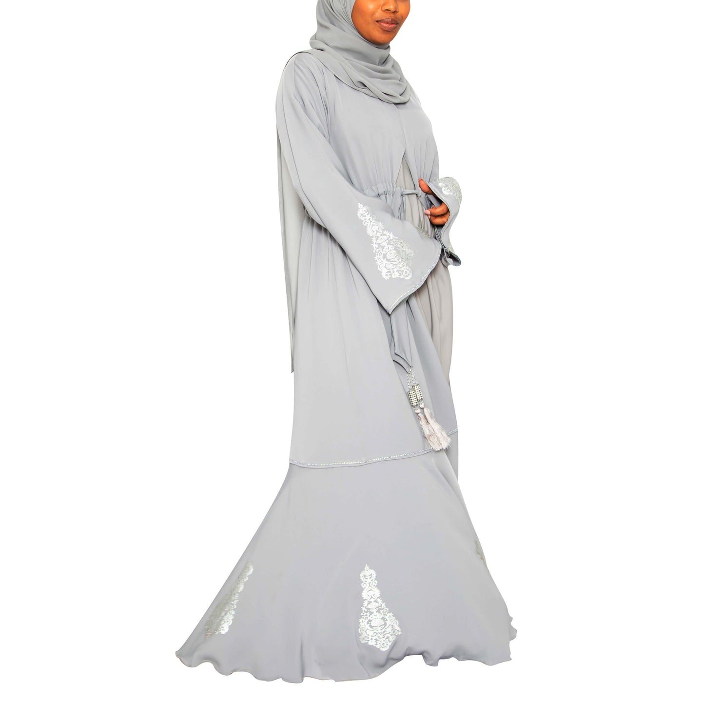 Laser Cut Embroidery Abaya