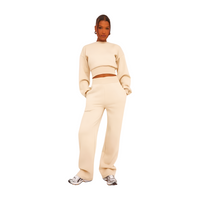 ELASTICATED WAIST DETAIL WIDE LEG JOGGERS