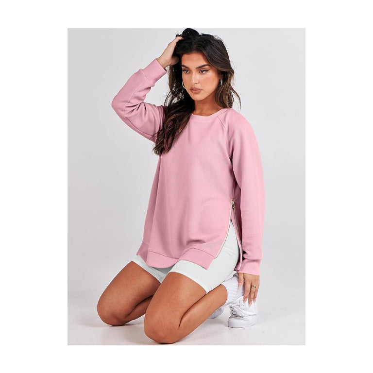 Women Oversized Sweatshirts Hoodies Fleece Crewneck Pullover Top Casual Fall Outfits Preppy Clothes Teen Girls 2024