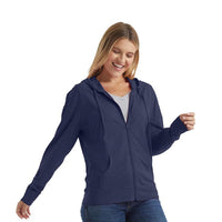 Women's Hoodie Jacket Sweatshirt - Casual Full Zip Up Long Sleeve Slim Fit Workout Basic Active Hooded Top