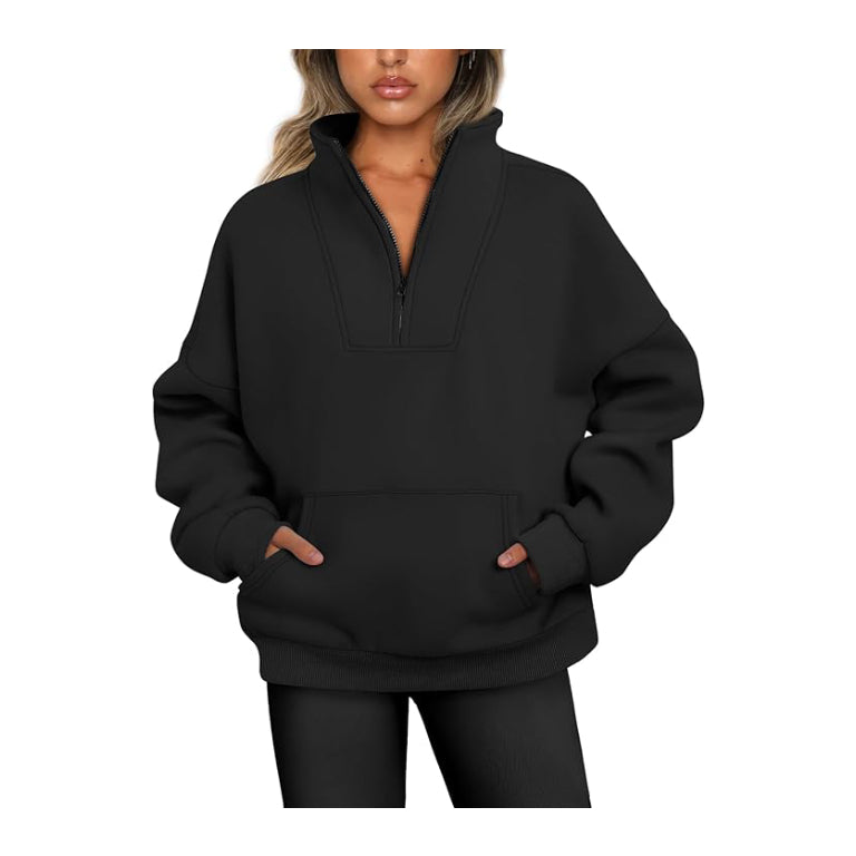 Women Sweatshirts Half Zip Pullover  Hoodies