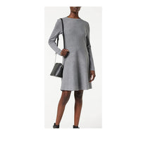 Female Knitted Dress Medium Grey Melange