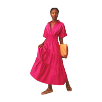 women Maxi Shirtdress in plain color summer dress  dresses for women new look dress