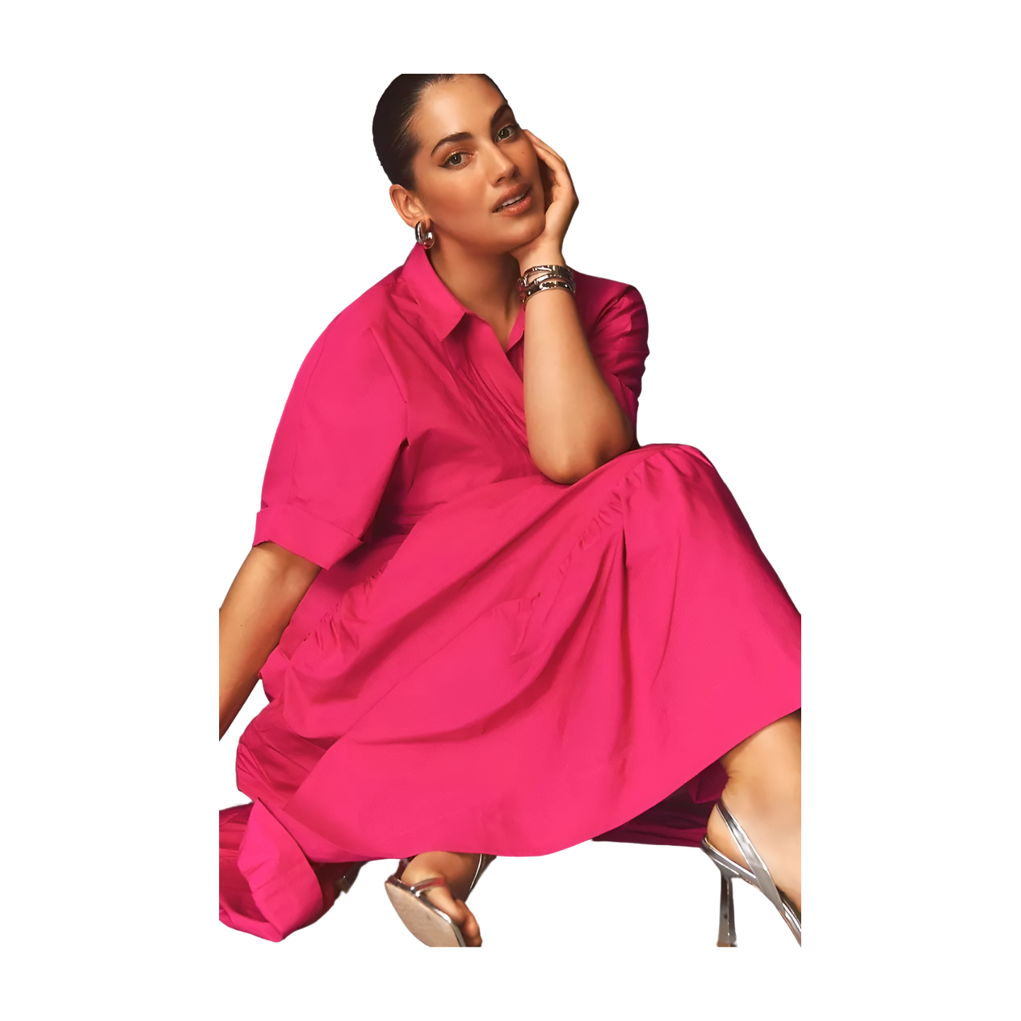 women Maxi Shirtdress in plain color summer dress  dresses for women new look dress