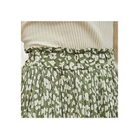 Womens High Waist Polka Dot Pleated Skirt Midi Swing Skirt with Pockets