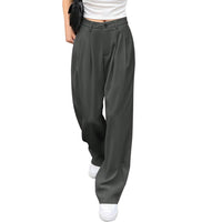 Women's  Loose Straight Leg Shape High Waist  Trousers