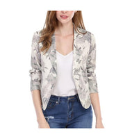 Womens 3/4 Sleeve Lightweight Office Work Suit Jacket Blazer