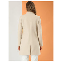 Women's  Winter Overcoat Mid-thigh Length White Coat