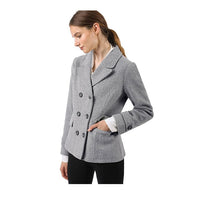 Women's Notched Lapel Double Breasted Pea Coat