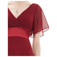 Women's Short Flutter Sleeves Long Floor  Evening Dresses OEM Factory wedding guest dress prom dresses dresses for women