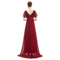 Women's Short Flutter Sleeves Long Floor  Evening Dresses OEM Factory wedding guest dress prom dresses dresses for women