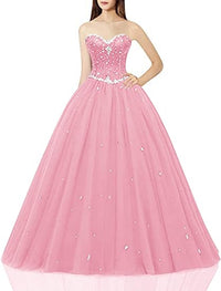 Women's Sweetheart Ball Gown Tulle Quinceanera Dresses Prom Dress