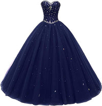 Women's Sweetheart Ball Gown Tulle Quinceanera Dresses Prom Dress