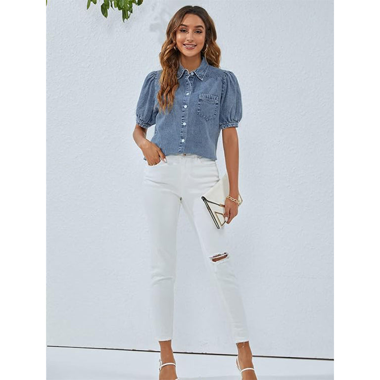 Denim t-shirt  custom t shirts women t shirts