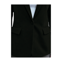 Women's Open Front Office Work Business Casual Lightweight Summer Crop Suit Blazer