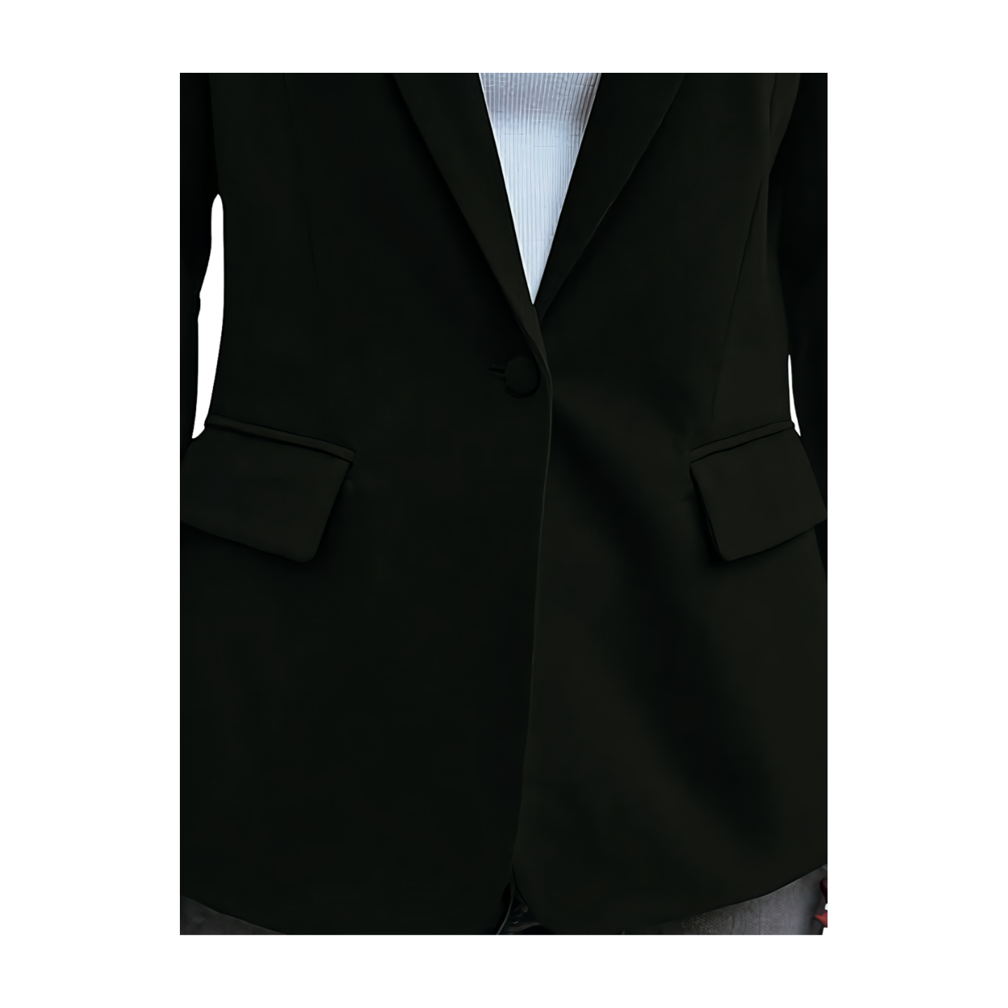 Women's Open Front Office Work Business Casual Lightweight Summer Crop Suit Blazer