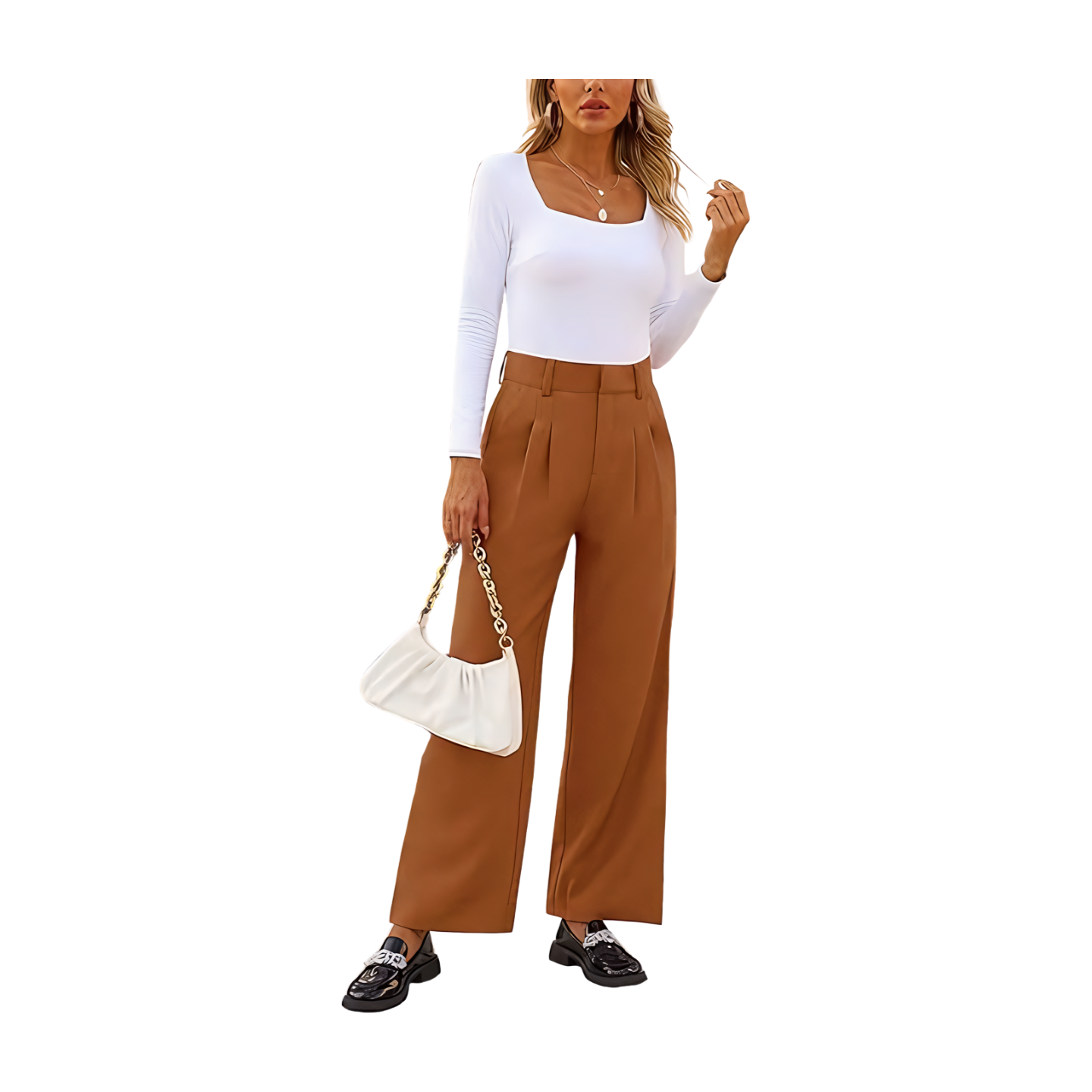 High Waisted Work Pants for Women Business Casual Office Dress Pants Trousers with Pockets 2024 Summer Outfits
