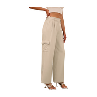 Womens High Waisted Wide Leg Cargo Pants Baggy Casual Work Pants with 4 Pockets