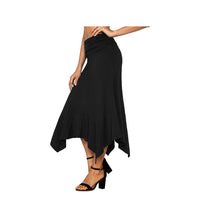 Women's Flowy Handkerchief Hemline Midi Skirt
