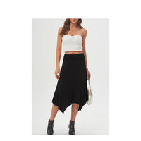 Women's Flowy Handkerchief Hemline Midi Skirt