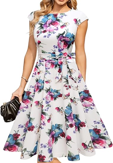 Women's Cocktail Dresses 2024 Modest Wedding Guest Dress, Graduation Prom & Bridesmaid