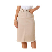 Women's casual high-waisted jeans skirt Denim Skirt for Women Casual A-Line Denim Maxi Skirt Stretch High Waisted Jean Skirt with Pocket Blue