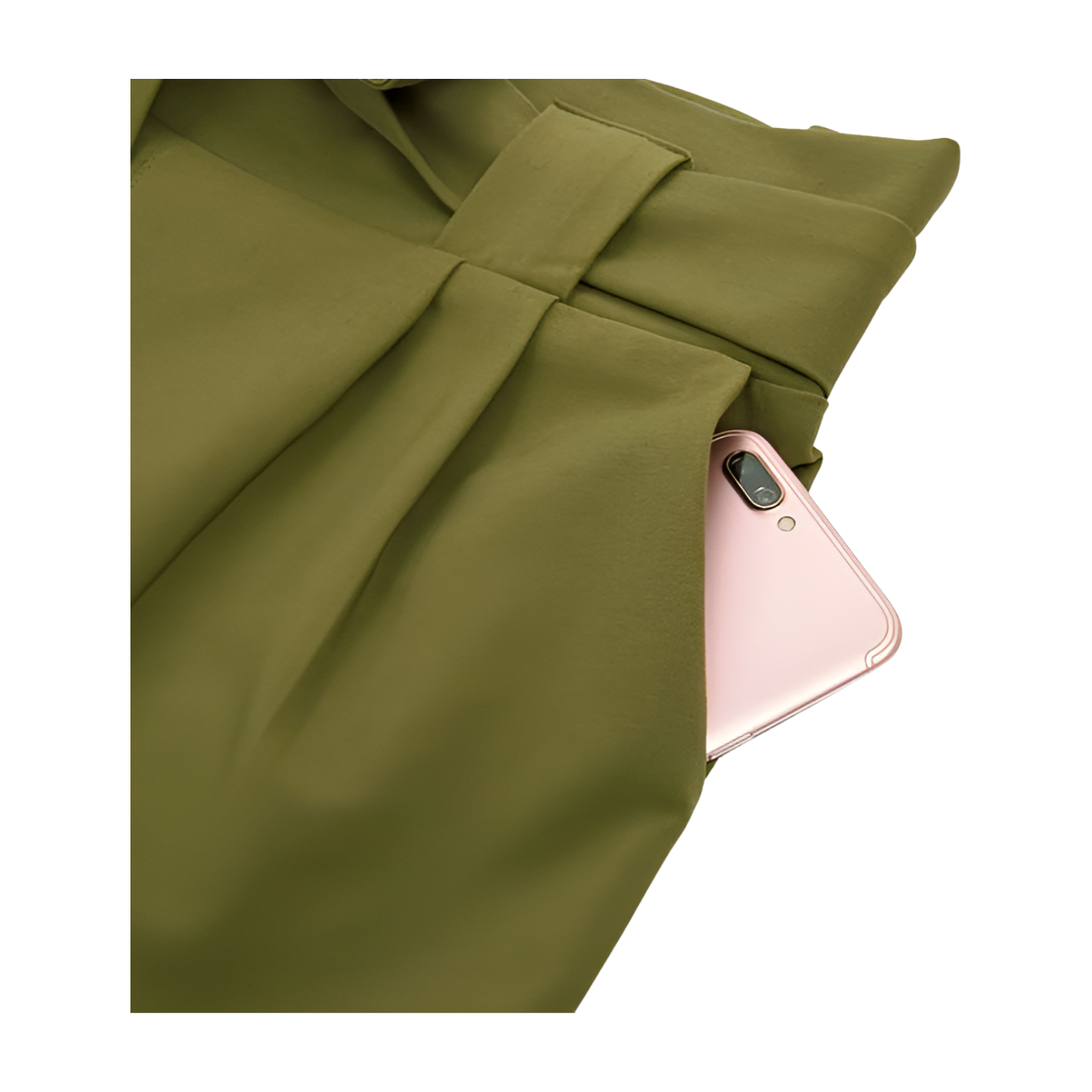 Womens Casual High Waist Pencil Pants with Pockets Bow-Knot Cropped Paper Bag Pants for Work