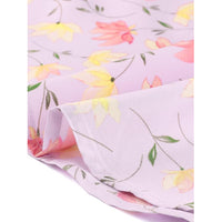 Women's Printed Half Placket Above Knee Sleeveless Belted Dress