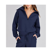 Womens Oversized Sweatshirts Hoodies Half Zip Pullover Fall Fashion Outfits 2024 Y2k Clothes