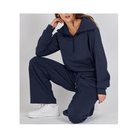 Womens Oversized Sweatshirts Hoodies Half Zip Pullover Fall Fashion Outfits 2024 Y2k Clothes