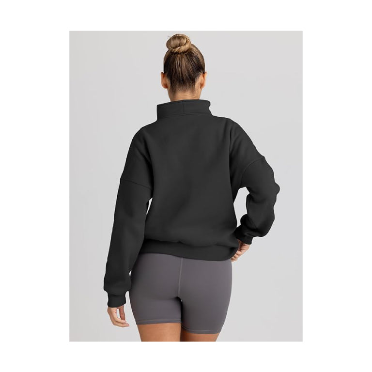 Women Sweatshirts Half Zip Pullover  Hoodies