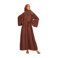 PLAIN CLOSED ABAYA WITH BELL SLEEVES