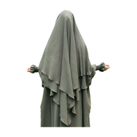 Two Layer Crepe Khimar/jilabs