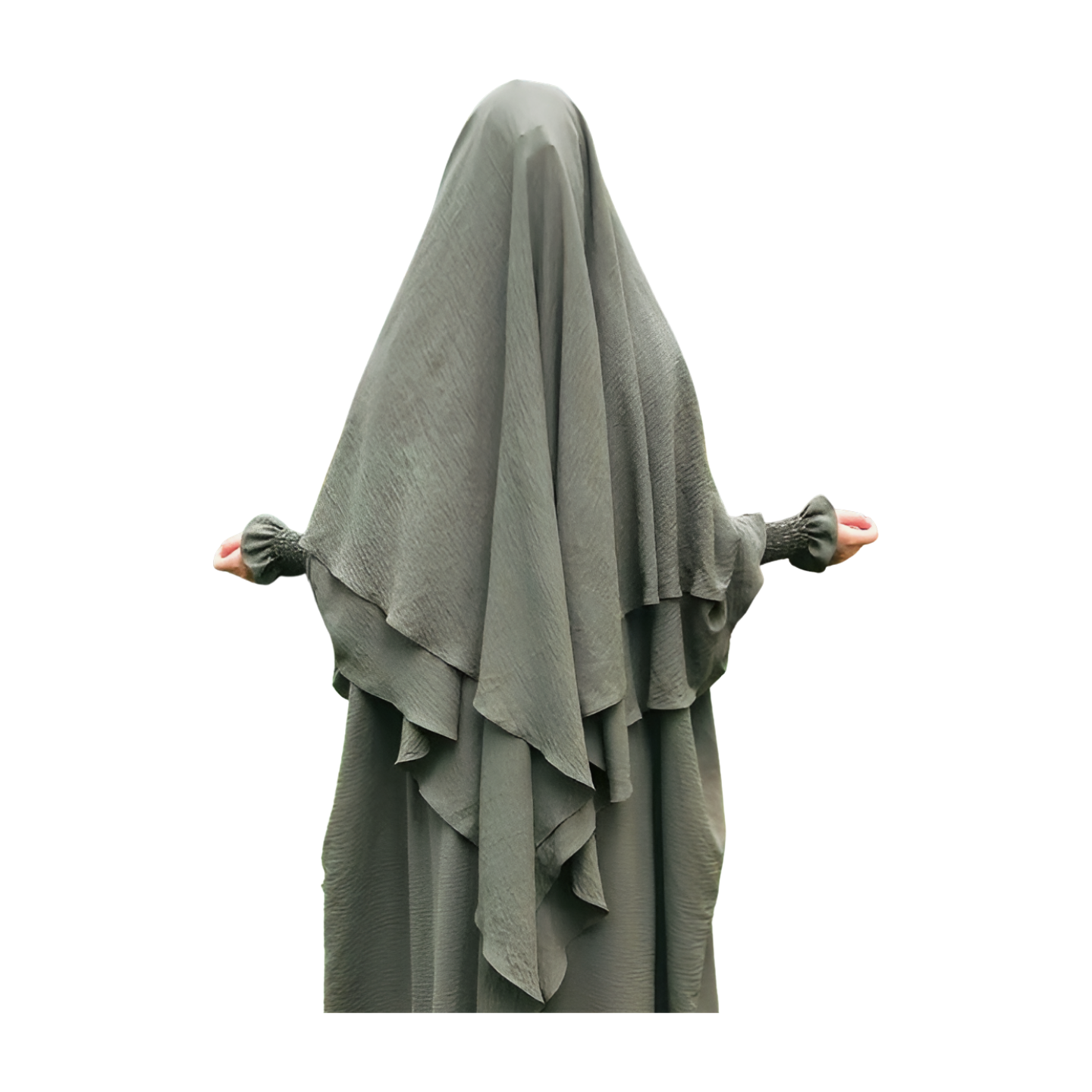 Two Layer Crepe Khimar/jilabs