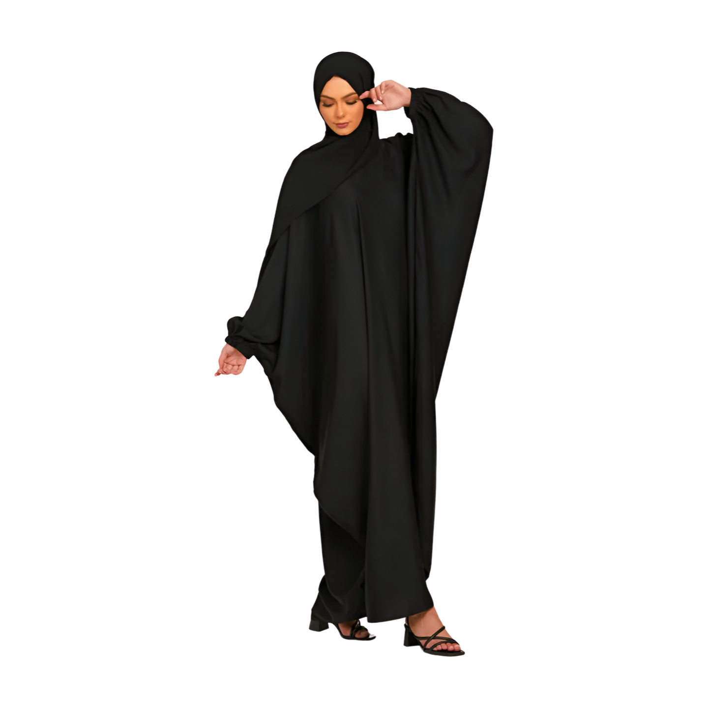 CLOSED FARASHA WITH ELASTICATED CUFF