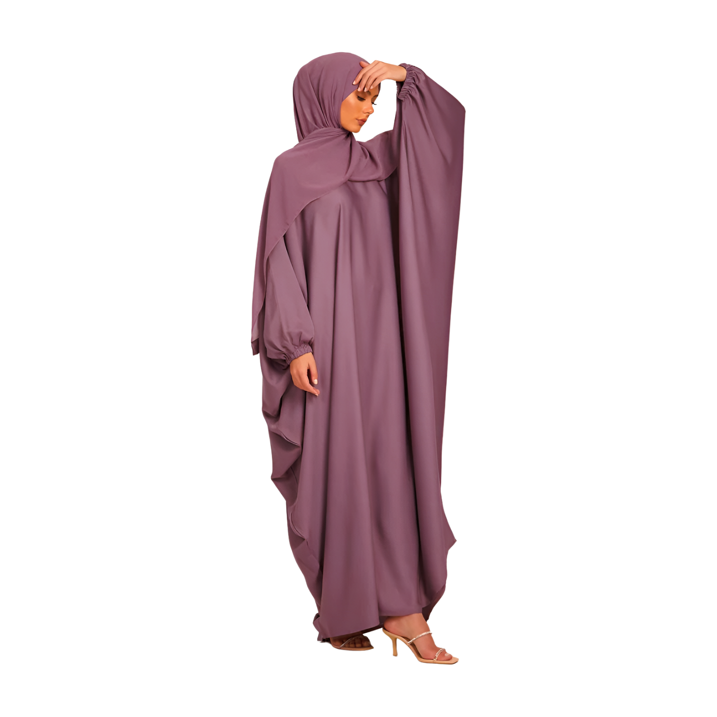 CLOSED FARASHA WITH ELASTICATED CUFF