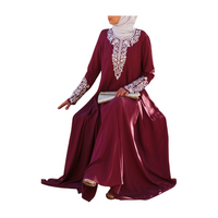 Islam Embroidery Abaya Gown with Diamond