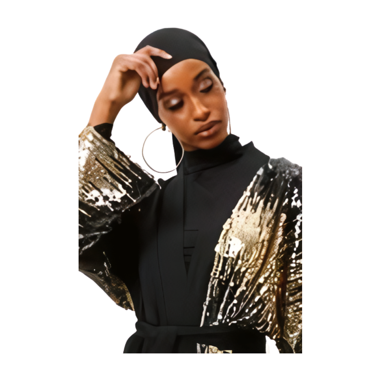 Sequin Abaya Dress