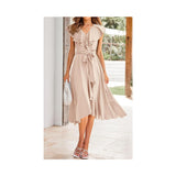 Women Summer Wrap Midi Dress dress suppliers wholesale white dress