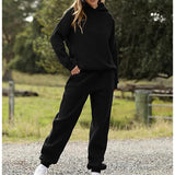 Womens 2 Piece Outfits Lounge Hoodie Sweatsuit Sets Oversized Sweatshirt Baggy Fall Fashion Sweatpants with Pockets