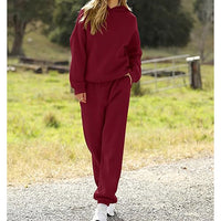 Womens 2 Piece Outfits Lounge Hoodie Sweatsuit Sets Oversized Sweatshirt Baggy Fall Fashion Sweatpants with Pockets