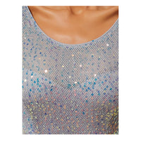 Women's Round Neck Sequin Maxi Dress Long Evening Dress