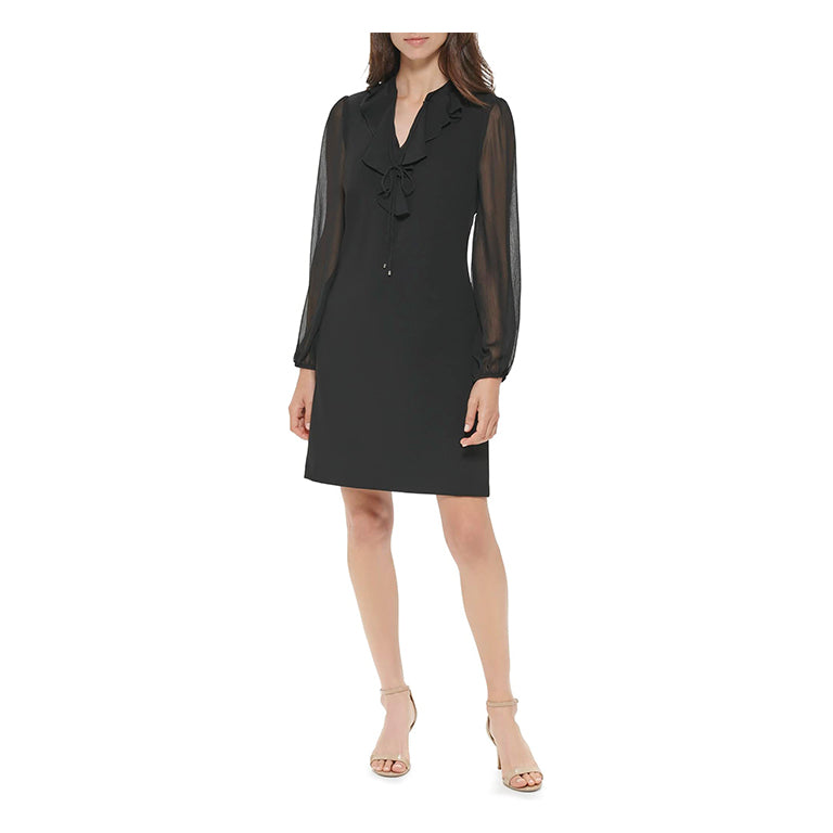 Women's Twofer Scuba Crepe Dress black dress