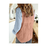 Stylish Linen Cotton Casual Shirt Womens Button Down Cotton Linen Shirts V Neck Roll Up Short Sleeve Blouses Loose Collared Shirt Summer Casual Tops