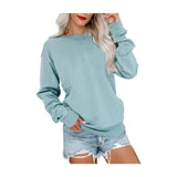 Women V-Notch Pullover Fleece Sweatshirt