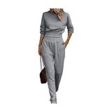 Womens  2 Piece Outfits Sweatsuit Crop Hooded Pullover Sweatshirt Top Jogger Sweatpants Tracksuits Set